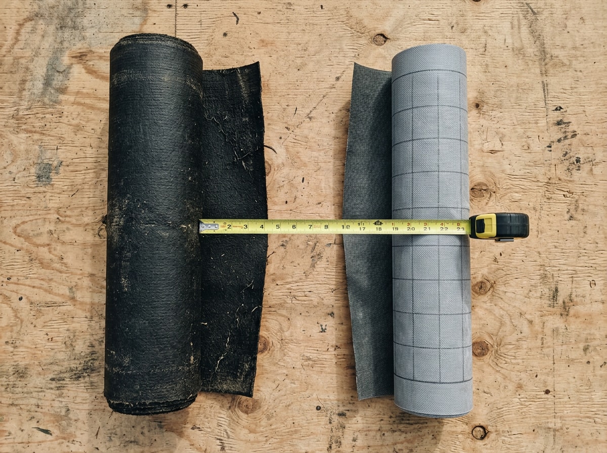 felt underlayment cost per roll compared to synthetic underlayment cost per roll, including coverage area