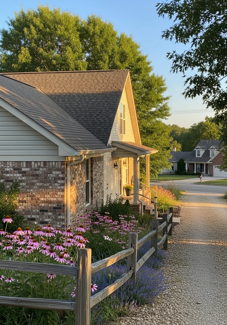 Nixa home front entrance with quality construction and inviting curb appeal.