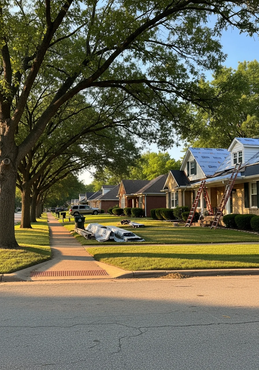 Springfield residential neighborhood with varied home styles and mature landscaping.